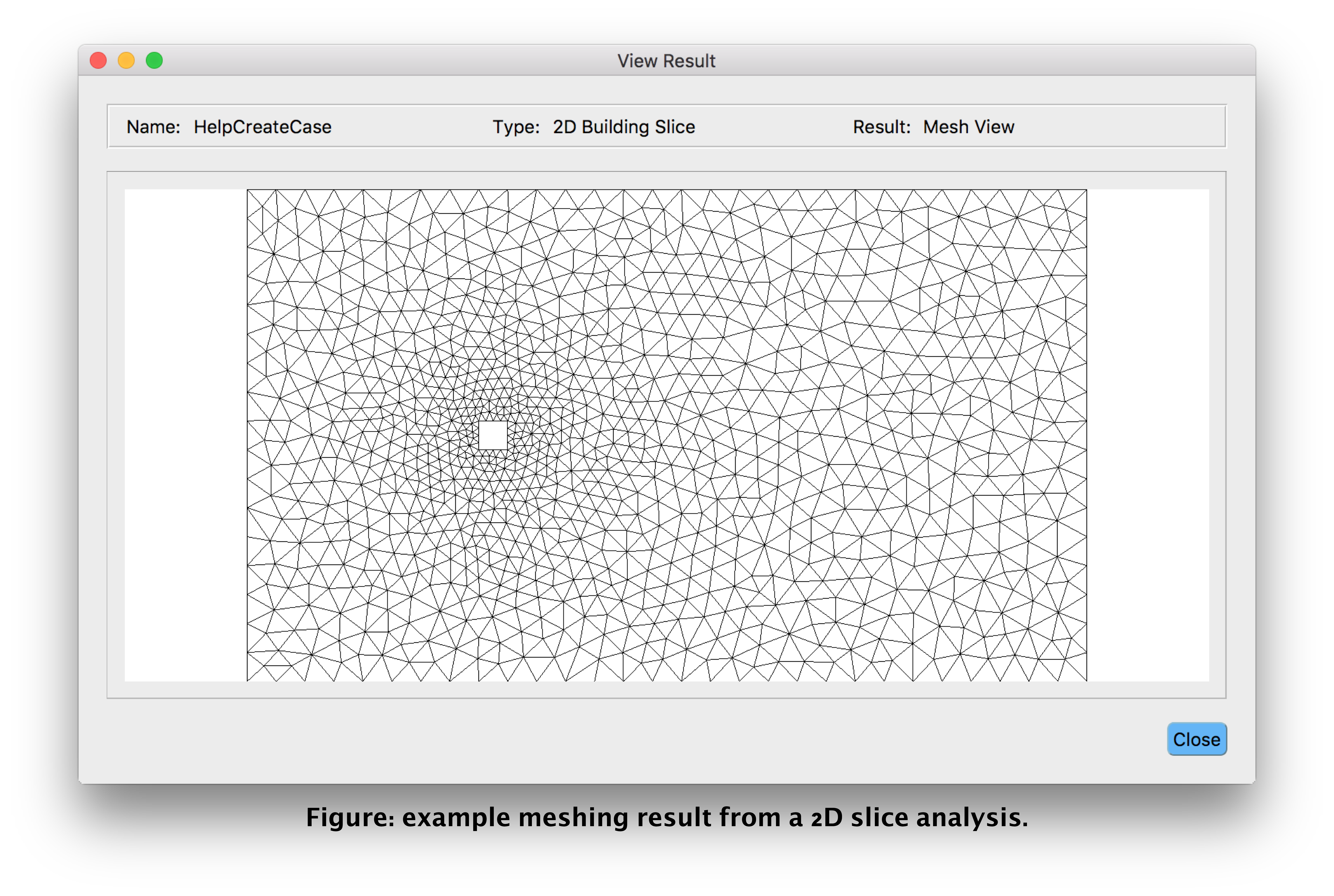 Example results view